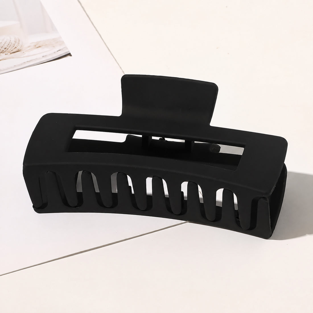 Matte square hair claw clip color lineup