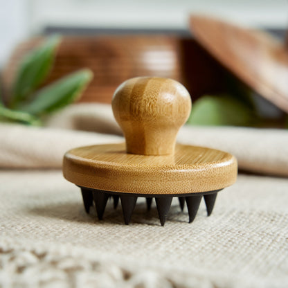 Bamboo & Silicone Scalp Massage Brush - Bamboo Switch
