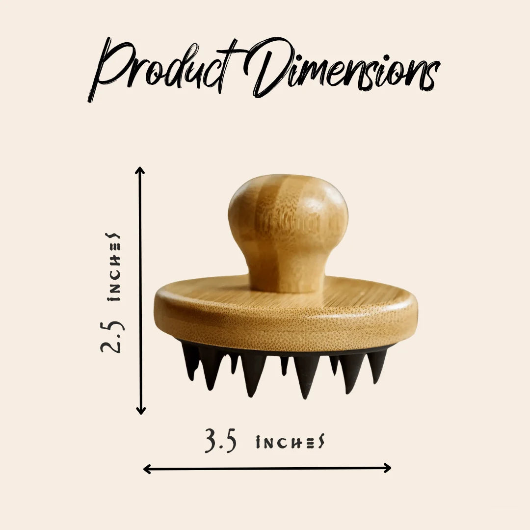 Bamboo & Silicone Scalp Massage Brush